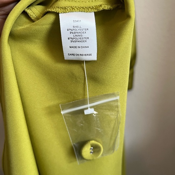 Alexia Admor Brooklyn Chartreuse Luxe Satin Fit & Flare Midi Dress Size 8 - Picture 7 of 9
